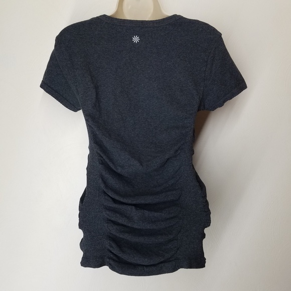 Athleta Gray Short Sleeve Yoga Tee - Picture 2 of 4